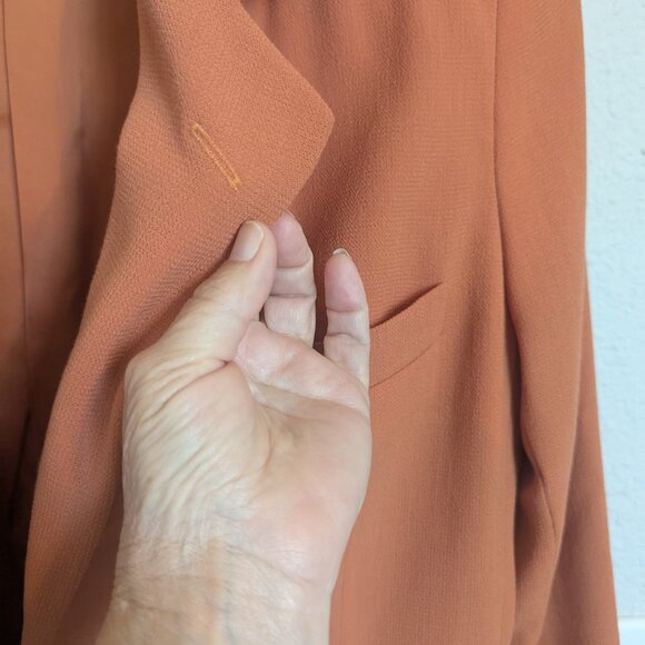 VERY RARE 80s USA MADE CALVIN KLEIN SUIT | 8 | EVC | Texas Longhorn Orange - Picture 9 of 16